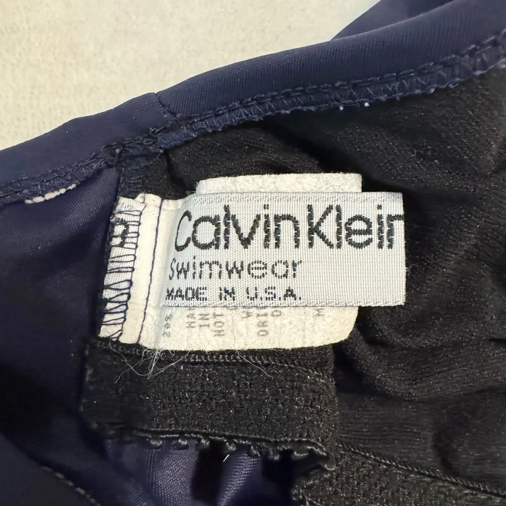 Vintage Calvin Klein Navy One-Piece Swimsuit - Picture 7 of 9